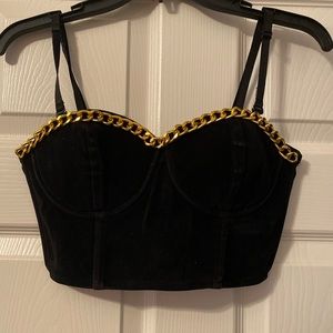 Crop bustier top